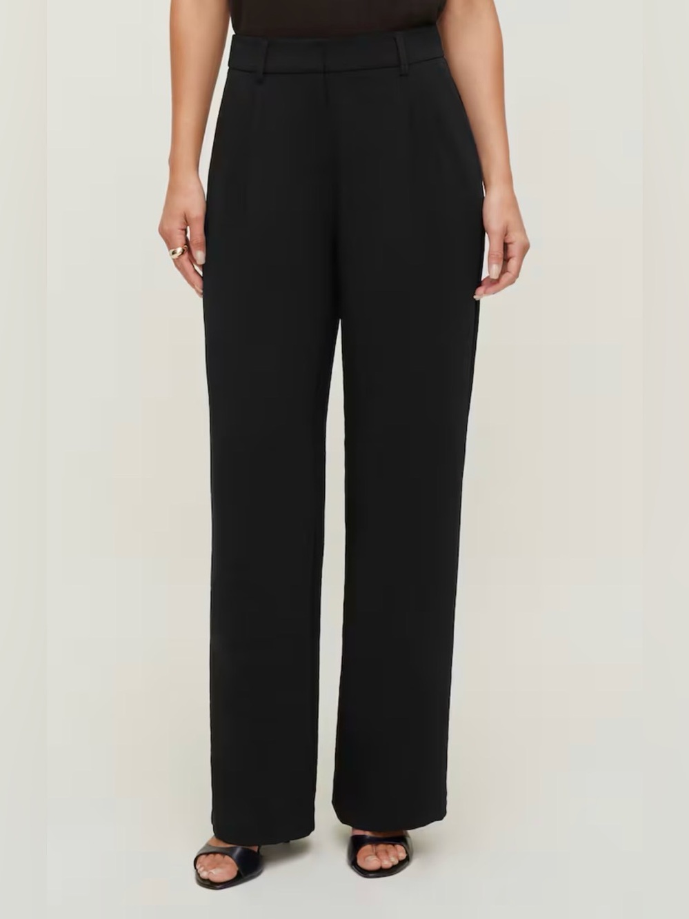 DYNAMITE Classic Black Straight-Leg Dress Pants - Picture 1 of 5